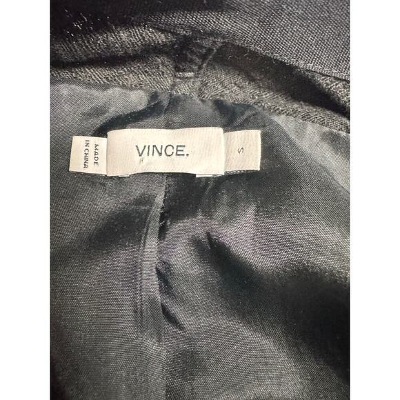 Vince Stretch Frise Asymmetrical Moto Black Knit Cotton Blend Jacket Size Small - Picture 6 of 11